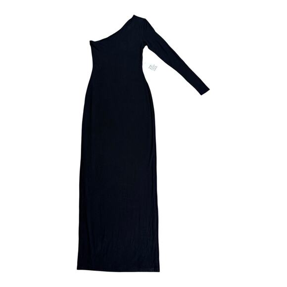 Bumpsuit NWT Maternity One Shoulder Long Sleeve Cut Out Maxi Dress - Picture 3 of 5